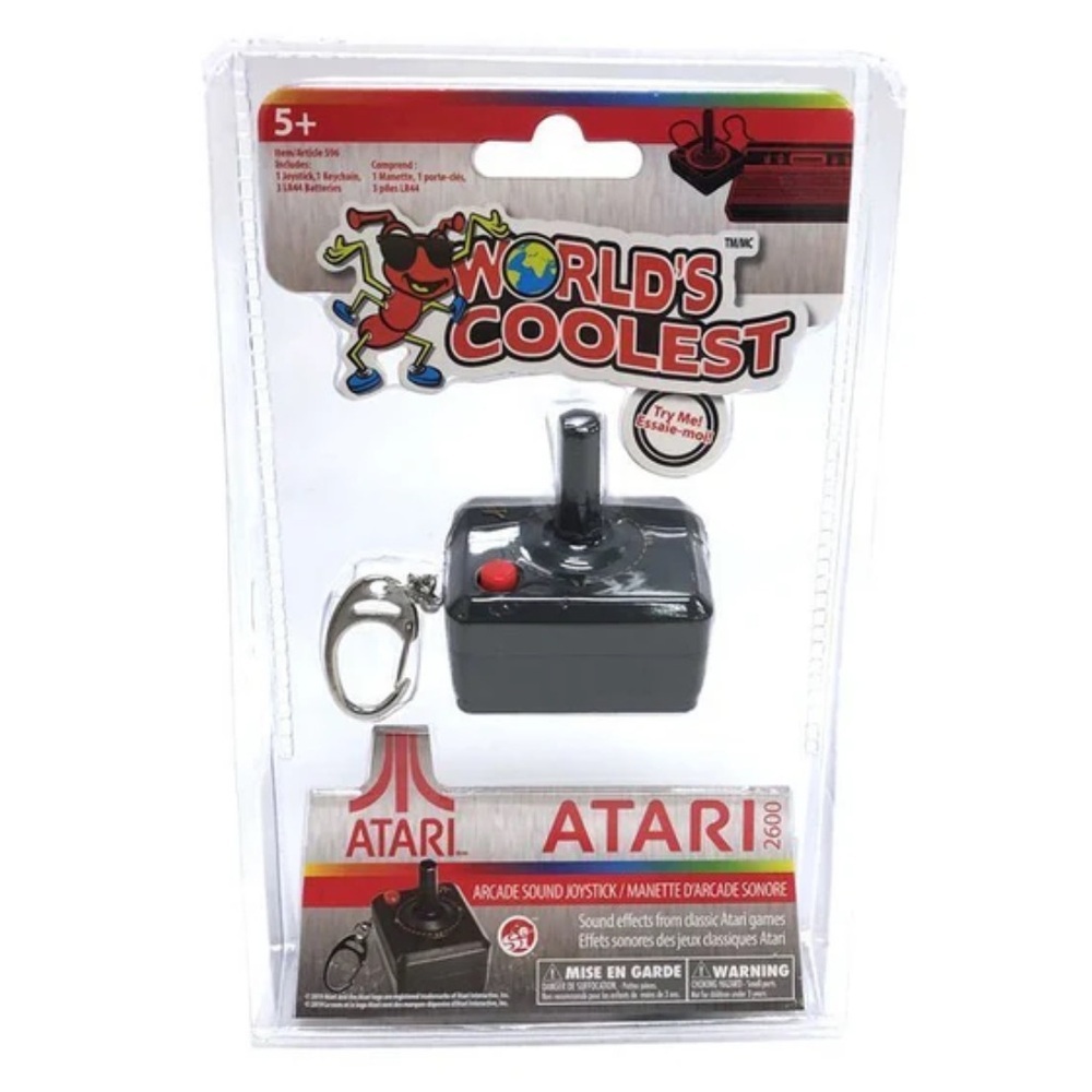 Atari World's Coolest Mini Joystick Keychain - Black
